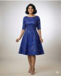 Embroidery Green Short Party Dress